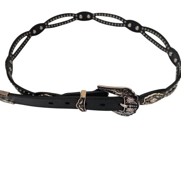 NEW Nocona Belt Co Leather Studded Western Rodeo Belt 38 - Picture 3 of 7